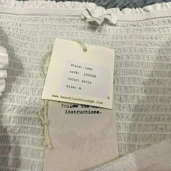 Beach Lunch Lounge Women’s Off Shoulder White Blouse - Picture 8 of 8